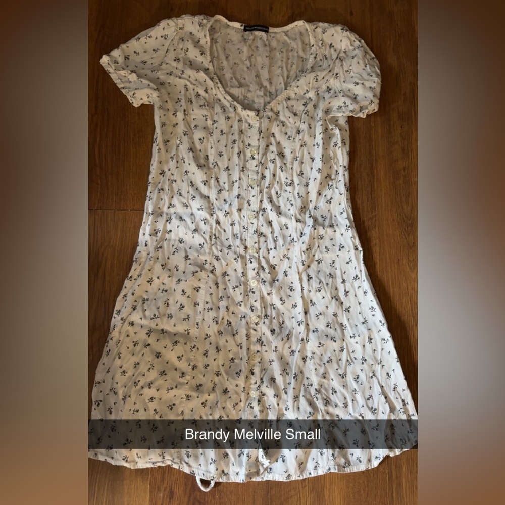 Brandy Melville White Floral Dress